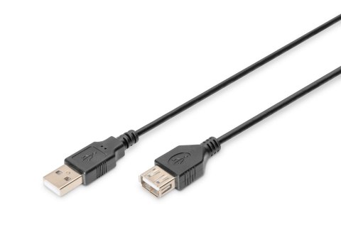 Przedłużacz USB 2.0 DIGITUS A/M - A/Ż, 1,8m, czarny