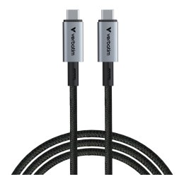 Kabel USB 4 Verbatim USB-C(M) - USB-C(M) 1,2m, 240W, PD, czarny