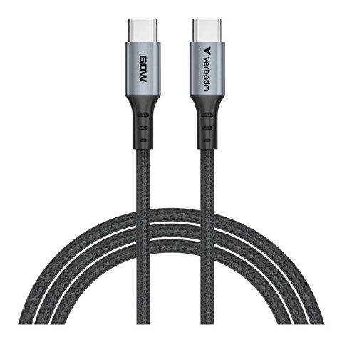 Kabel Verbatim USB-C(M) - USB-C(M) 1,2m, 60W, PD, czarny