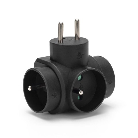 Rozgałęźnik sieciowy MONTIS MT028-BK potrójny czarny