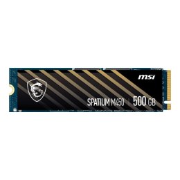 Dysk SSD MSI SPATIUM M450 V1 500GB PCIe 4.0 NVMe 1.4 M.2 2280 (3000/2000 MB/s) 3D NAND
