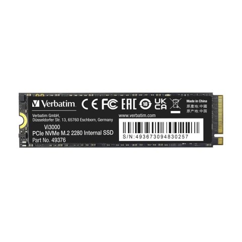 Dysk SSD Verbatim Vi3000 512GB M.2 2280 PCIe Gen3 NVME (3300/2500 MB/s)