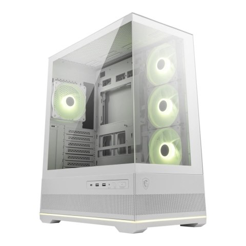 Obudowa MSI MAG PANO 110R PZ WHITE ATX Midi z oknem, bez zasilacza