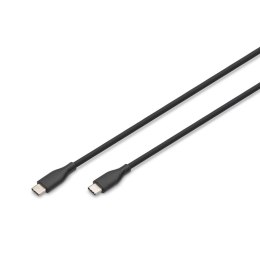 Kabel zasilający DIGITUS silikonowy USB-C - USB-C, USB 2.0 60W, 1m czarny