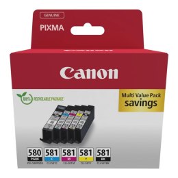 Zestaw tuszy Canon PGI-580BK 11,2ml/CLI-581 BK/C/M/Y 5,6 ml (2078C007)