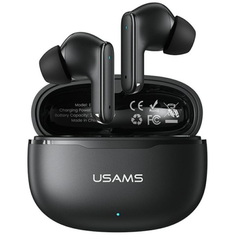 Słuchawki z mikrofonem Usams E05 TWS Bluetooth 5.0+ stacja dokująca - czarne