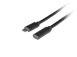 Przedłużacz Lanberg USB-C M/F 3.1 0,5m czarny