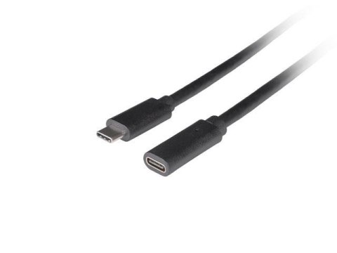 Przedłużacz Lanberg USB-C M/F 3.1 1,5m czarny