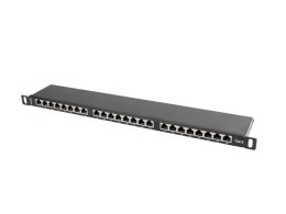 Patch panel Lanberg PPS6-0024-B 24 port 0.5U kat.6 ekranowany czarny