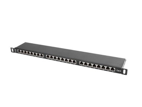 Patch panel Lanberg PPS6-0024-B 24 port 0.5U kat.6 ekranowany czarny