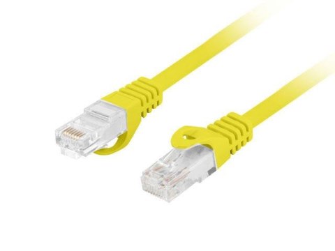 Patchcord Lanberg UTP kat.6 0,25m LSZH CU fluke passed żółty