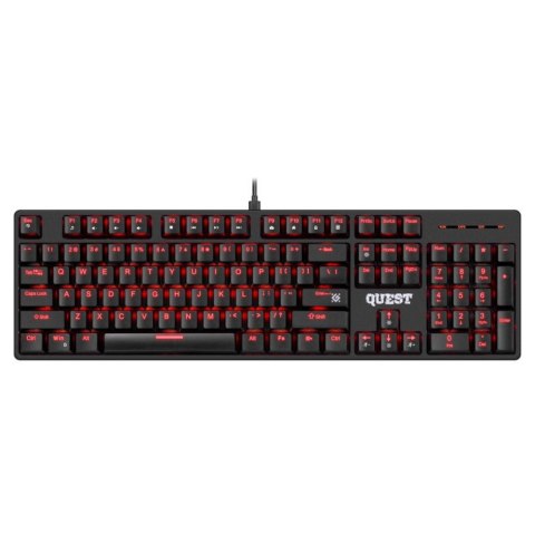 Klawiatura przewodowa Defender QUEST GK-596 MECHANICZNA podświetlana gaming RGB