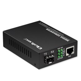 Switch niezarządzalny Qoltec Dwukierunkowy Media Konwerter 1x RJ45 1x SFP | 1000Mb/s | 5V