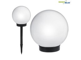 Lampa solarna GreenBlue GB123 wolnostojaca ogrodowa - kula 20x20x53cm, bialy LED