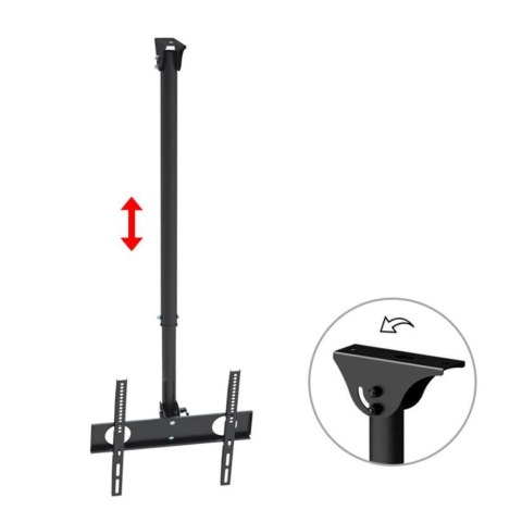 Uchwyt do telewizora sufitowy Maclean MC-631 32-65" 50kg czarny max VESA 400x400
