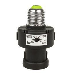 Oprawa żarówki E27 Maclean MCE21 B z czujnikiem zmierzchu oraz timerem 100W