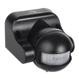Czujnik ruchu PIR Maclean MCE358 B, na podczerwień, IP44, czarny, zasięg 12m, max. obciążenie 800/1200W