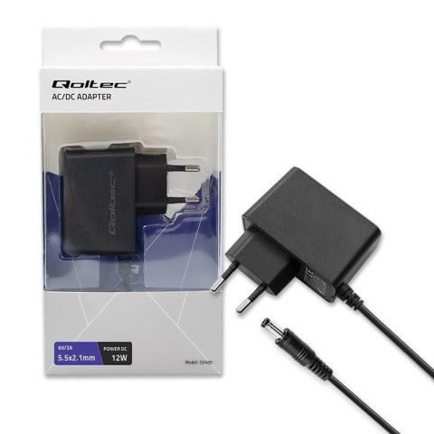 Zasilacz sieciowy Qoltec wtyczkowy 12W | 6V | 2A | 5.5*2.1