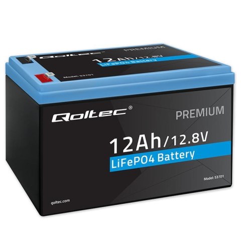 Akumulator Qoltec LiFePO4 12.8V | 12Ah | 153.6Wh | BMS