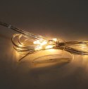 Biały Girlanda Świąteczna z 100 LED Łezkami, na Baterie, Energooszczędna, na Drucie do Formowania