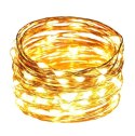Biały Girlanda Świąteczna z 100 LED Łezkami, na Baterie, Energooszczędna, na Drucie do Formowania