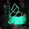 Choinka Neonowa z Zielonymi LED do Powieszenia, Zasilanie Sieciowe, 50x40 cm