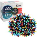 Lampki Choinkowe 600 LED Multikolor do Użytku Zewnętrznego 30m IP44 Zasilanie Sieciowe
