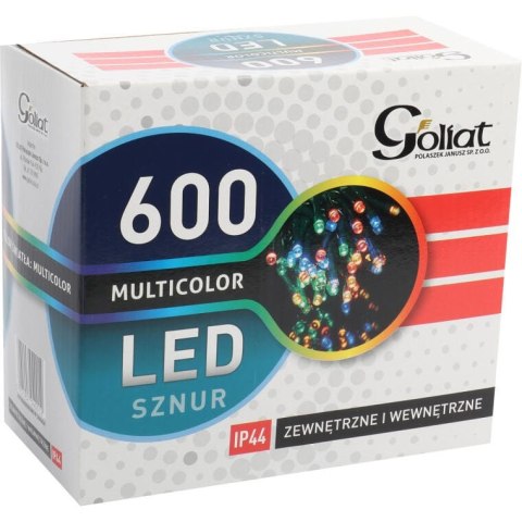 Lampki Choinkowe 600 LED Multikolor do Użytku Zewnętrznego 30m IP44 Zasilanie Sieciowe