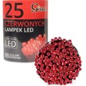 Lampki choinkowe 25 led na baterie czerwone