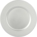 Podtalerz Dekoracyjny Srebrny Kwadraciki 33cm - Element Stolowego Nakrycia na Uroczystości i Święta