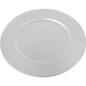 Podtalerz Dekoracyjny Srebrny Kwadraciki 33cm - Element Stolowego Nakrycia na Uroczystości i Święta