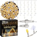 SOPLE 500 LED KURTYNA LAMPKI ZEWNĘTRZNE IP44 BIAŁE CIEPŁE +FLASH ZIMNY BIAŁY 15 M