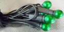 Zielone Perłowe Lampki Choinkowe 20L na Zielonym Kablu 1.4m 220V-240V Do Użycia Wewnętrznego