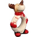 RENIFER CERAMICZNY FIGURKA ŚWIĄTECZNA SERWETNIK 10 CM styl skandynawski