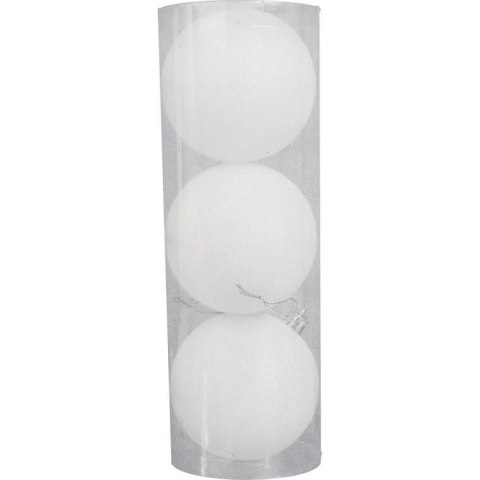 Zestaw 3 bombek śnieżnych opalizujących 8 cm