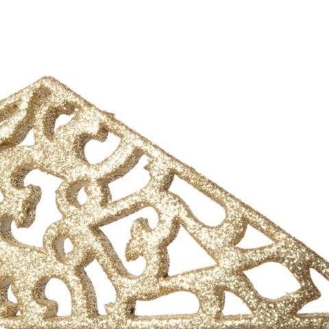 Kpl. 3 zawieszek brokatowych złote