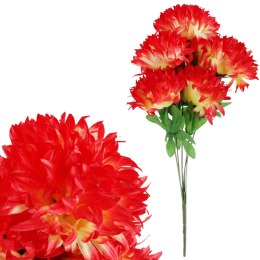 BUKIET 7 DUŻYCH CHRYZANTEM CIENIOWANYCH 58 CM KOLOR POMARAŃCZOWY