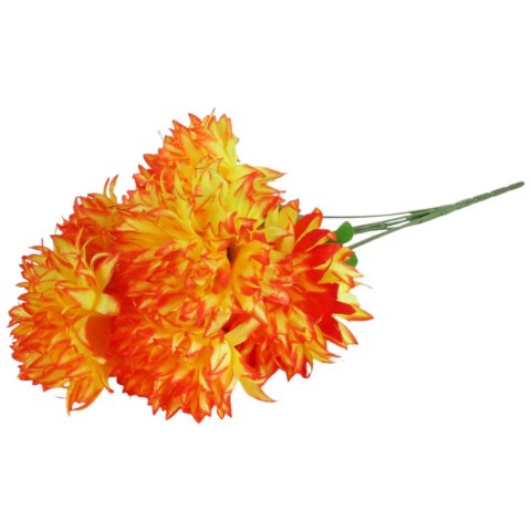 BUKIET 7 DUŻYCH CHRYZANTEM CIENIOWANYCH 58 CM KOLOR ŻÓŁTO-POMARAŃCZOWY