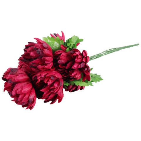 BUKIET CHRYZANTEM 60CM PREMIUM KOLOR BORDOWY
