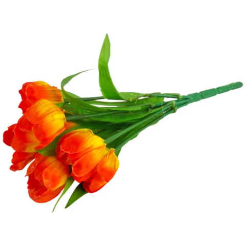 Bukiet 9 TULIPANÓW w kolorze POMARAŃCZOWYM 32 cm
