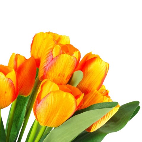 Bukiet 9 TULIPANÓW w kolorze POMARAŃCZOWYM 40 cm