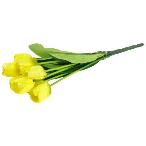 Bukiet 9 TULIPANÓW w kolorze ŻÓŁTYM 40 cm