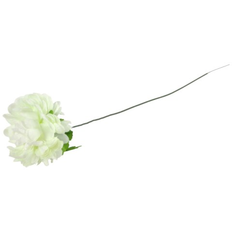 Chryzantema pojedynczy kwiat w kształcie kuli w kolorze białym 77 cm