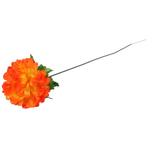 Chryzantema pojedynczy kwiat w kształcie kuli w kolorze jasno- pomarańczowy 77 cm