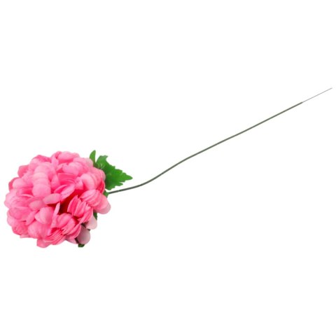 Chryzantema pojedynczy kwiat w kształcie kuli w kolorze jasno-różowy 77 cm