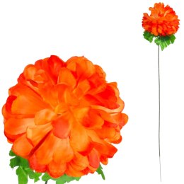 Chryzantema pojedynczy kwiat w kształcie kuli w kolorze pomarańczowym 77 cm