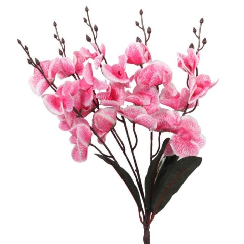 Storczyki Sztuczne - Bukiet 5 Jasnoróżowych Kwiatów, 38 cm