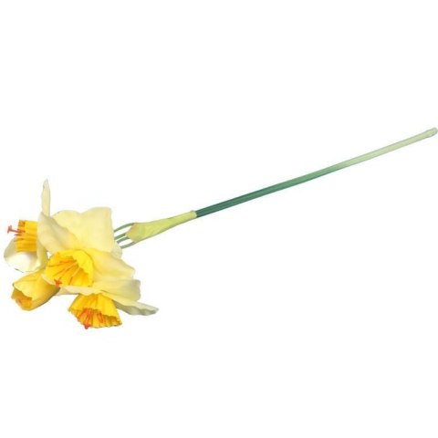 Sztuczna Gałązka z Narcyzami, Żółta, 42 cm