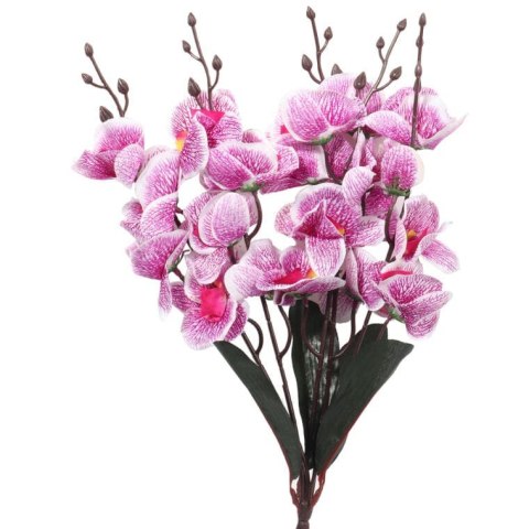 Wysokiej Jakości Sztuczny Bukiet 5 Fioletowych Storczyków - 38 cm