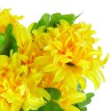 BUKIET 12 Sztucznych Chryzantem - Dekoracja na Wszystkich Świętych, 44 cm KOLOR ŻÓŁTY